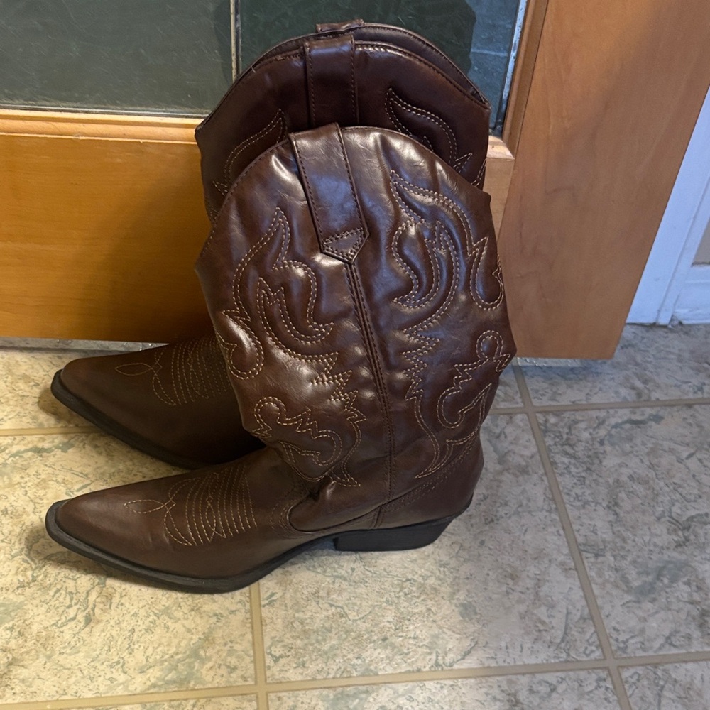 Brown Western Cowboy Boots